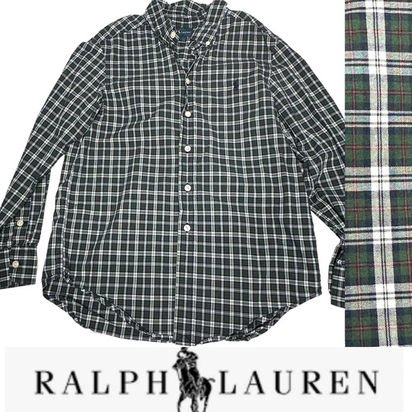 Ralph Lauren Other - Boys Ralph Lauren Green/Red Plaid Button Down Shirt m